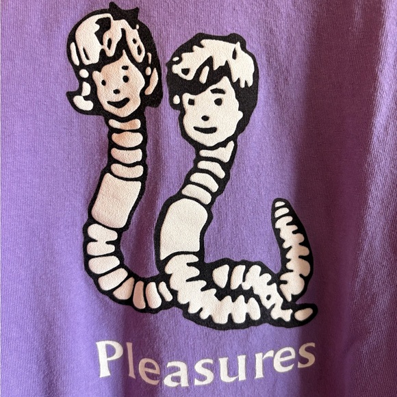Pleasures Mud Pigment Long-Sleeve T-Shirt Violet Size Medium - Picture 3 of 5
